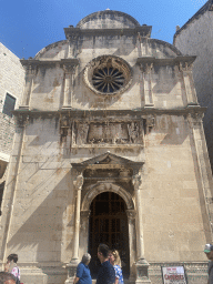 Facade of the Church of St. Salvation at the west side of the Stradun street