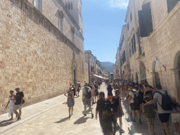 The Stradun street and the Bell Tower, viewed from the west side