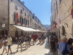 The Stradun street and the Bell Tower, viewed from the west side