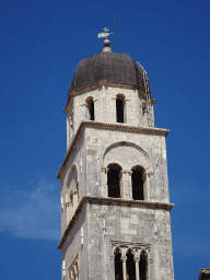 The top of the tower of the Franciscan Church, viewed from the Stradun street