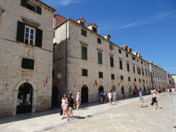 Buildings at the south side of the Stradun street