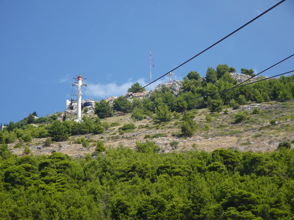 The upper station of the Dubrovnik Cable Car at Mount Srd, viewed from the lower station