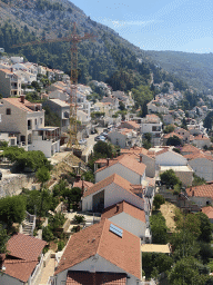 Houses on the northeast side of the city, viewed from the Dubrovnik Cable Car