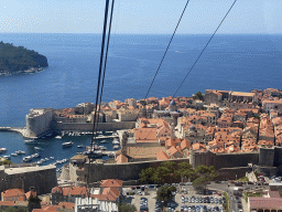 The east side of the Old Town and the Lokrum island, viewed from the Dubrovnik Cable Car