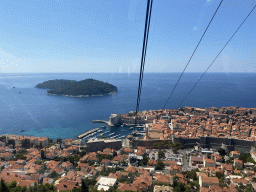 The east side of the Old Town and the Lokrum island, viewed from the Dubrovnik Cable Car