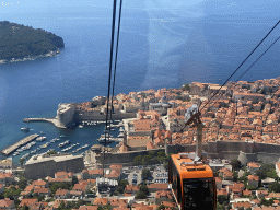 The Dubrovnik Cable Car from the Old Town and the Lokrum island, viewed from the Dubrovnik Cable Car