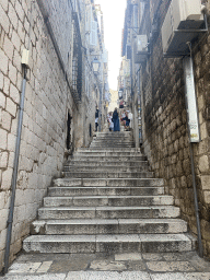 Staircase at the Dropceva Ulica street, viewed from the Prijecko Ulica street