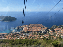 The Old Town, Fort Lovrijenac and the Lokrum island, viewed from the Dubrovnik Cable Car