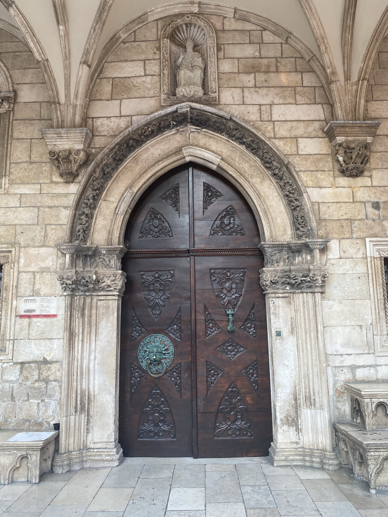 Gate of the Rector`s Palace at the Ulica Pred Dvorom street