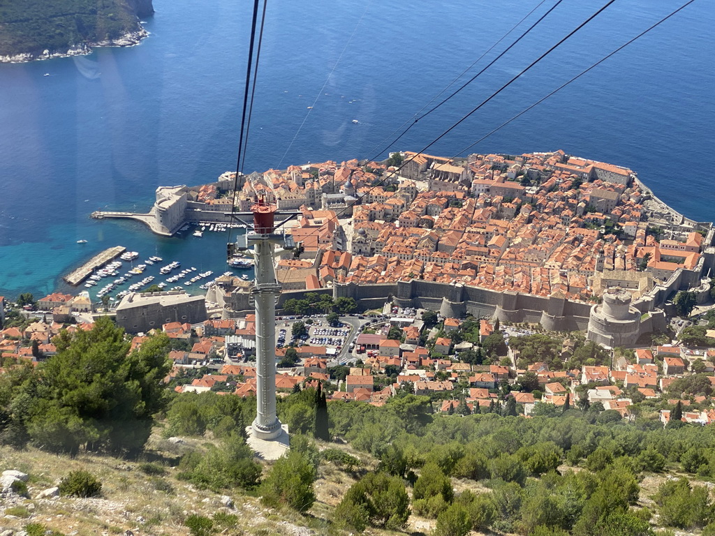 The Old Town and the Lokrum island, viewed from the Dubrovnik Cable Car
