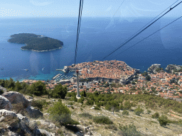 The Old Town, Fort Lovrijenac and the Lokrum island, viewed from the Dubrovnik Cable Car