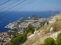 The Lapad peninsula with the Velika Petka Hill and the Kolocep, Lopud and Sipan islands, viewed from the terrace of the Restaurant Panorama at Mount Srd