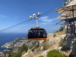 The Dubrovnik Cable Car from the Old Town and the Lapad peninsula, viewed from the terrace of the Restaurant Panorama at Mount Srd