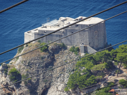 Fort Lovrijenac, viewed from the terrace of the Restaurant Panorama at Mount Srd