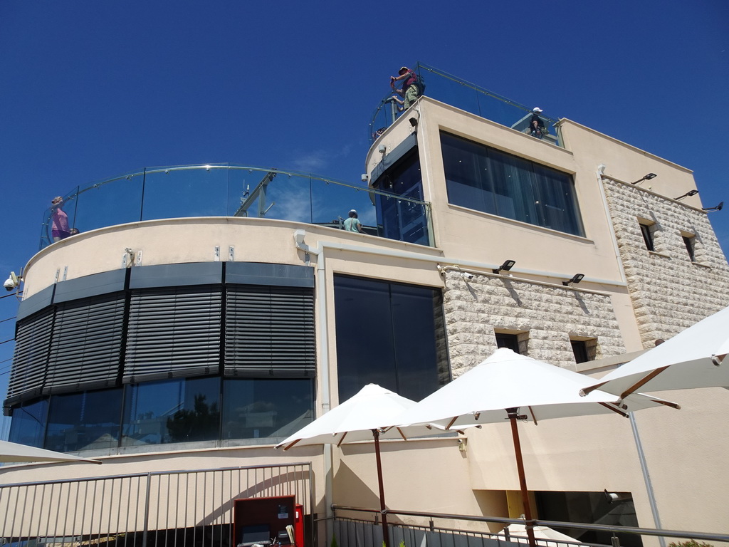 The upper station of the Dubrovnik Cable Car at Mount Srd, viewed from the terrace of the Restaurant Panorama