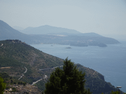 Hills to the east and the town of Cavtat, viewed from the terrace of the Restaurant Panorama at Mount Srd