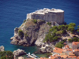 Fort Lovrijenac and the Dubrovnik West Harbour, viewed from the terrace of the Restaurant Panorama at Mount Srd