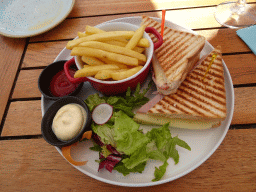 Lunch at the terrace of the Restaurant Panorama at Mount Srd