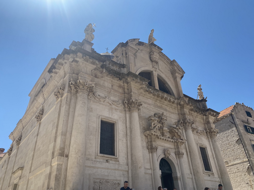 Facade of the St. Blaise Church at the east side of the Stradun street