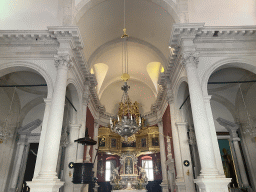Nave, apse, altar and organ of the St. Blaise Church