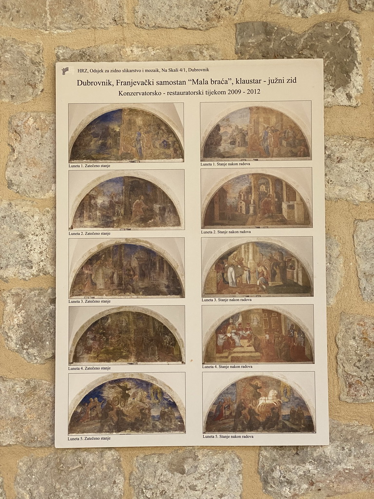 Information on the frescos at the Franciscan Monastery
