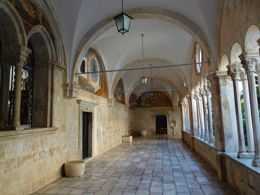 Cloister with frescos at the Franciscan Monastery