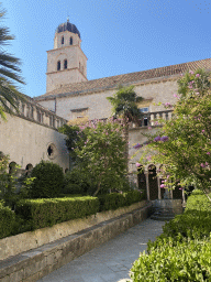Garden of the Franciscan Monastery and the tower of the Franciscan Church