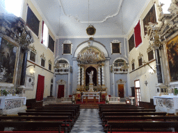 Nave, apse and altar of the Franciscan Church