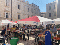 Market stalls at the Gunduliceva Poljana market square