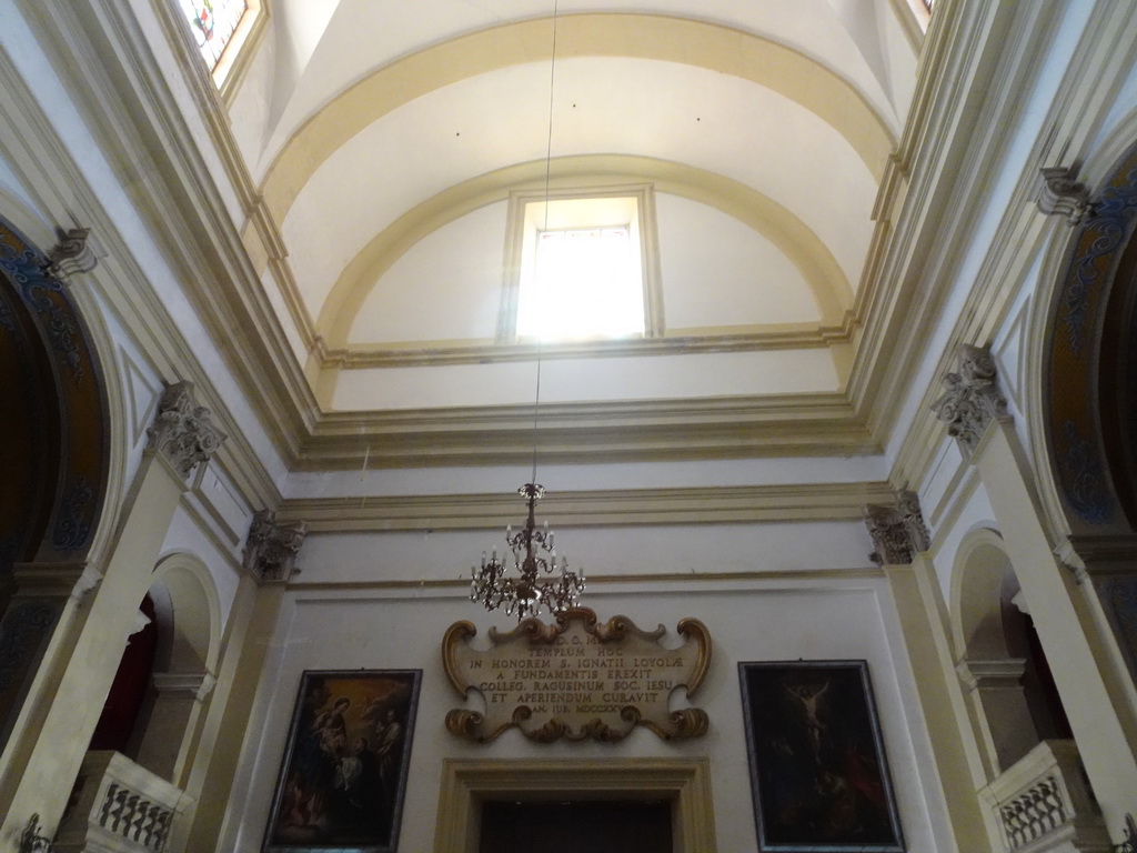 Paintings and window at the nave of the Church of St. Ignatius