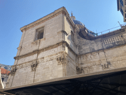 Southwest side of the Dubrovnik Cathedral at the Ulica od Pustijerne street