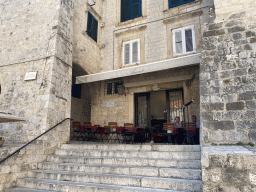 Front of the Amoret restaurant at the Poljana Marina Drica street