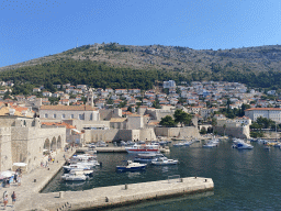 The Old Port, the Revelin Fortress, the Dominican Monastery and Mount Srd, viewed from the eastern city walls