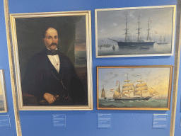 Paintings at the upper floor of the Maritime Museum, with explanation