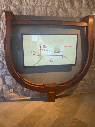 TV screen with a video on Dubrovnik ships at the upper floor of the Maritime Museum