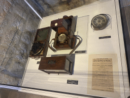 Sextant, chronometer, aneroid-barograph and compass at the upper floor of the Maritime Museum, with explanation