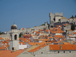 The Bell Tower and the Tvrdava Minceta fortress, viewed from the upper floor of the Maritime Museum