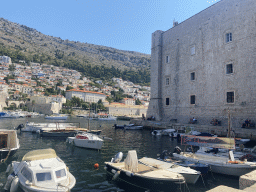 Boats in the Old Port, the Revelin Fortress and the Tvrdava Svetog Ivana fortress