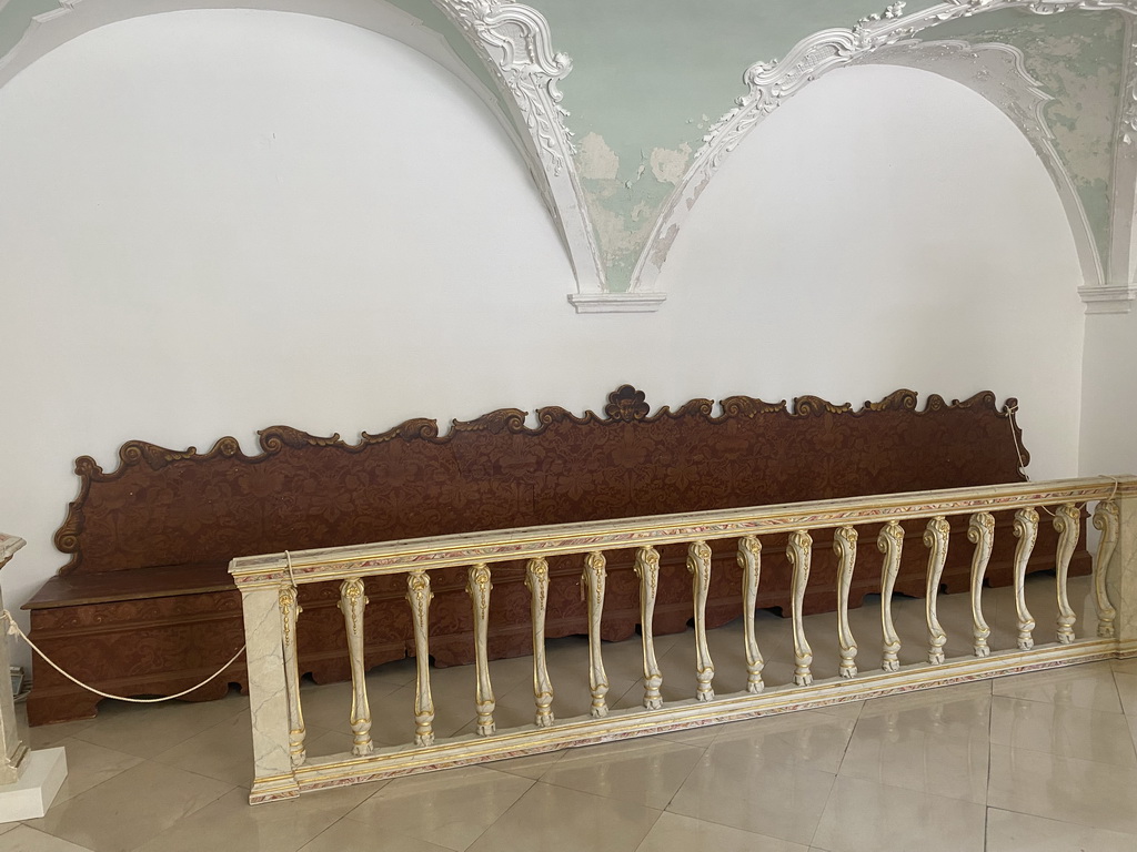 Bench at the Courtroom at the lower floor of the Rector`s Palace