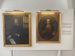 Paintings of Marin Getaldic and Ivan Divo Gundulic at the lower floor of the Rector`s Palace, with explanation