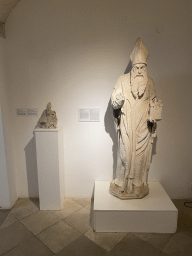 Statue `St. Blaise from the Gate of Monza` and statuette at the lower floor of the Rector`s Palace, with explanation