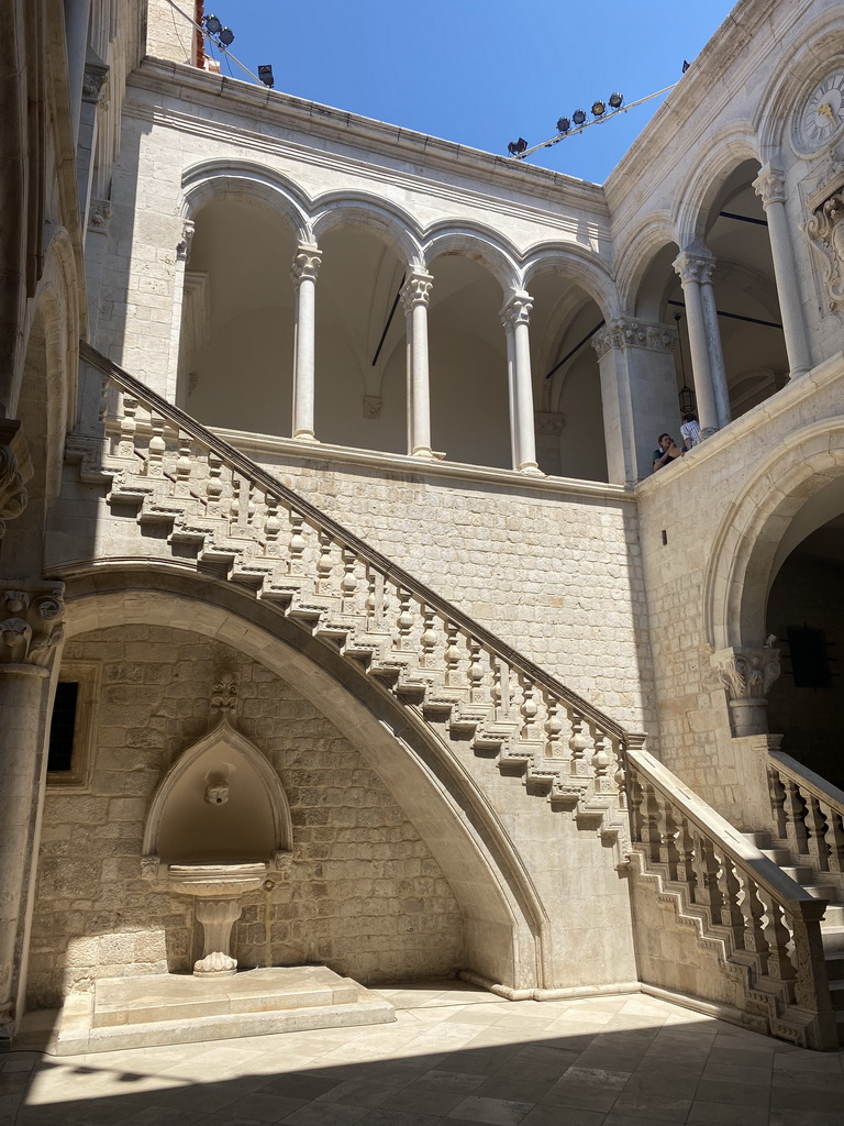 Inner Square of the Rector`s Palace, viewed from the lower floor