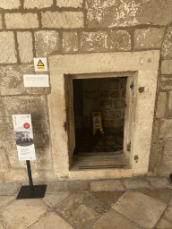 Entrance to the Prison Cell at the lower floor of the Rector`s Palace