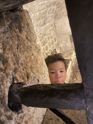 Max looking through the window of the Prison Cell at the lower floor of the Rector`s Palace