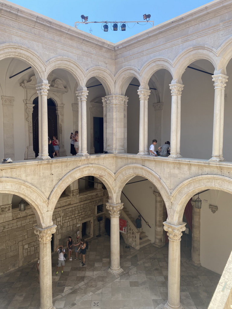 Inner Square of the Rector`s Palace, viewed from the upper floor