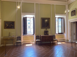 Cabinets and paintings at the upper floor of the Rector`s Palace
