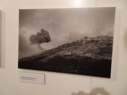 Photograph of Mount Srd at the `War Photographs` exposition at the lower floor of the Rector`s Palace, with explanation
