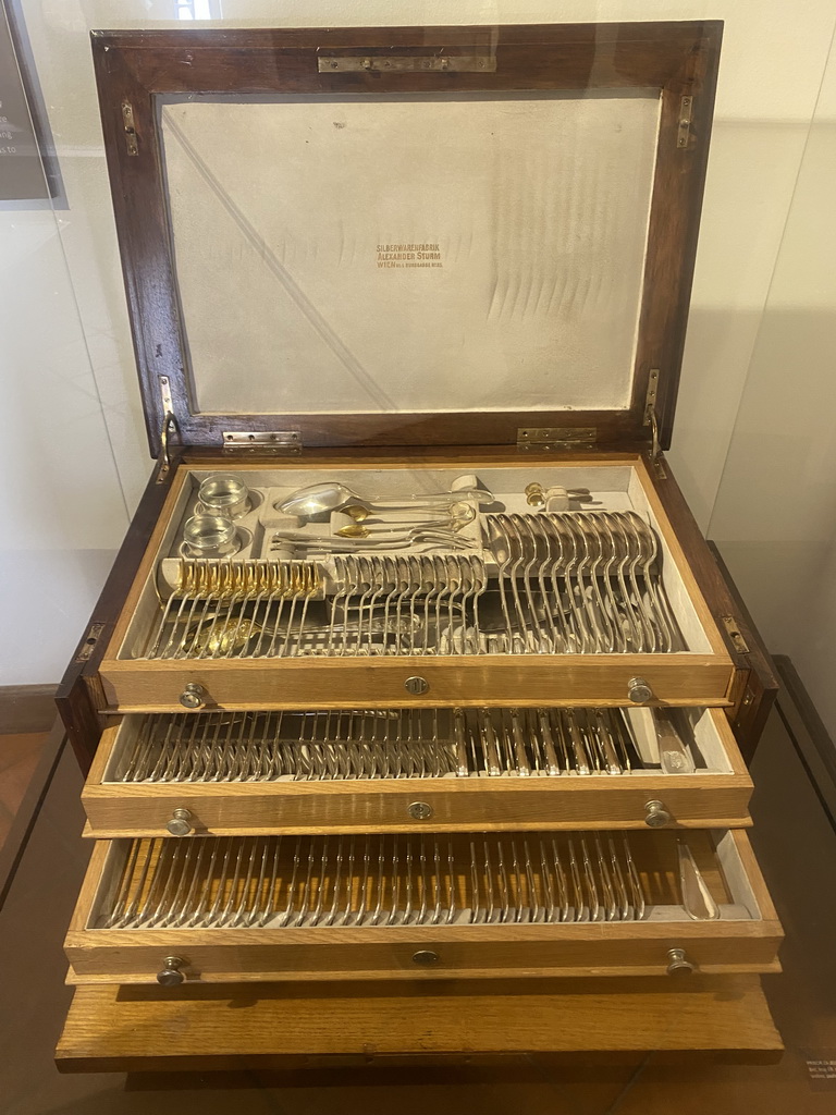 Chest with cutlery at the upper floor of the Rector`s Palace