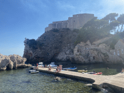 Pier at the Dubrovnik West Harbour and Fort Lovrijenac