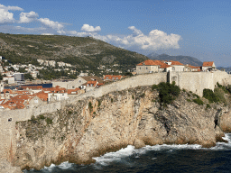 The Old Town with the southwestern city walls, viewed from the first floor of Fort Lovrijenac